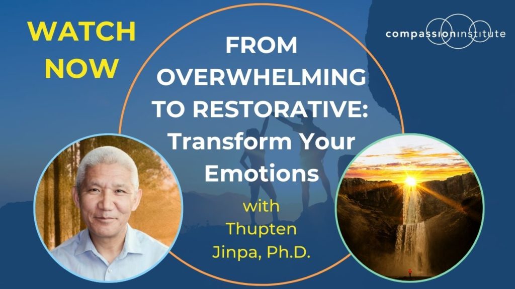 Watch Live Thupten Jinpa Event | From Overwhelming to Restorative: Transform Your Emotions